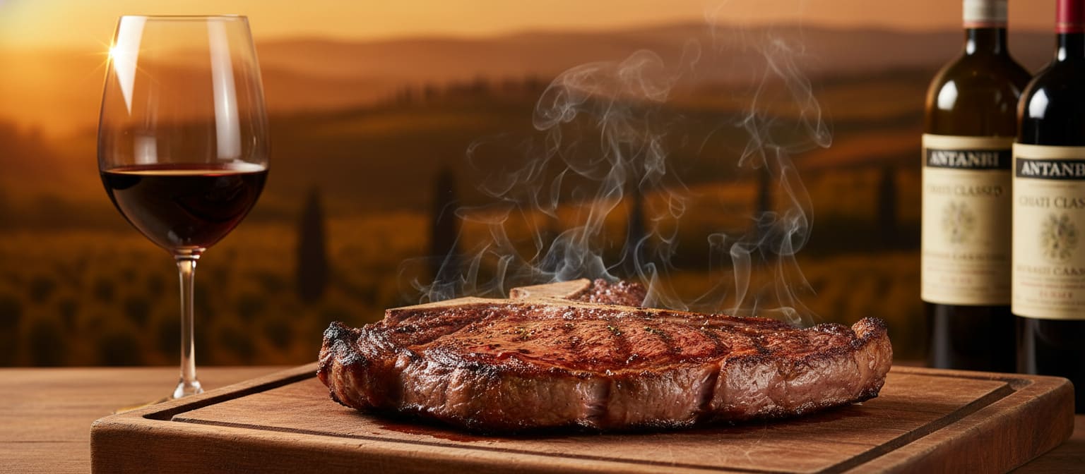 Blog 35 Regina e Re Bistecca Fiorentina Calice di Chianti Classico
