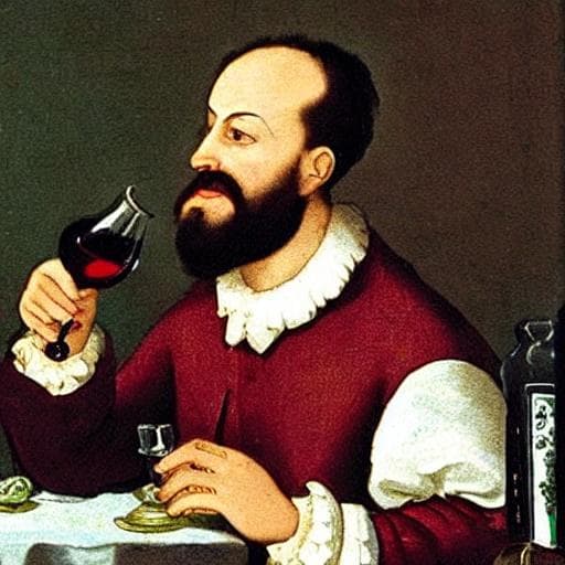 Storia Del Vino 56 françois rabelais beve vino drinking wine
