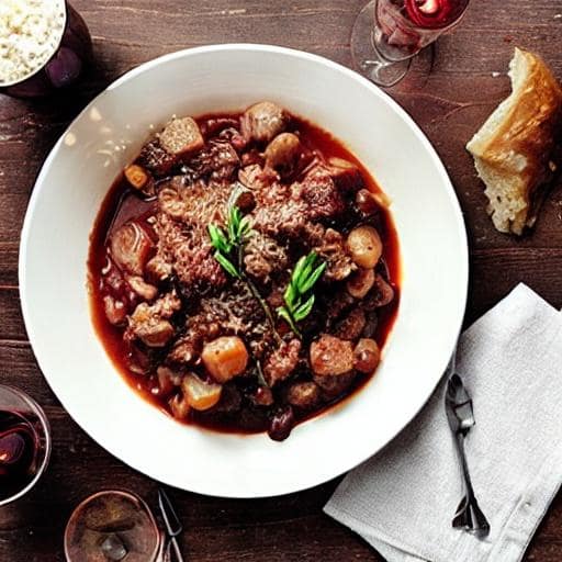 game ragout with red wine and onio ragù di selvagina con vino rosso