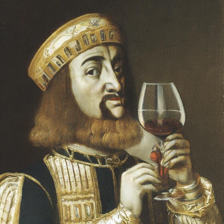 enrico iv drinking wine beve vino 1