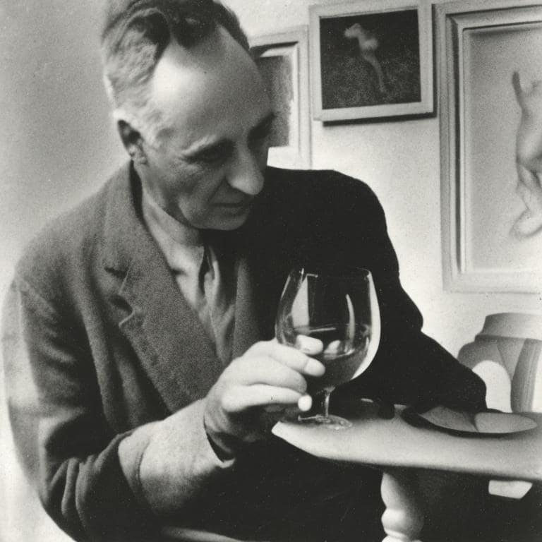 Storia Del Vino 57 jean arp beve vino drinking wine