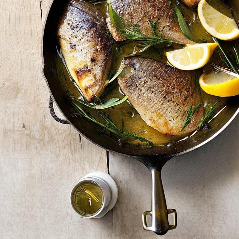 Storia Del Vino 56 orata al vino bianco pan fried sea bream fillets in white wine