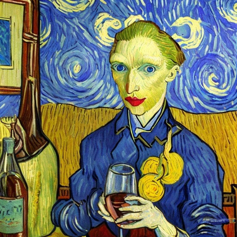 Van Gogh drink Vine drinks wine Van Gogh drink Vine drinks wine